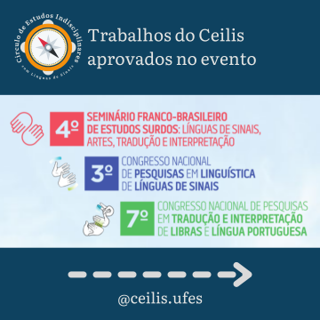 Trabalhos do Ceilis aprovados em evento