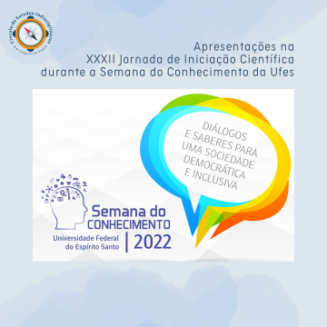 Apresentações na XXXII Jornada de Iniciação Científica durante a Semana do Conhecimento da Ufes