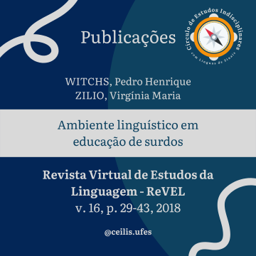 Publicações - Ambiente linguístico em educação de surdos