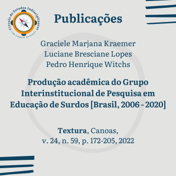 Produção acadêmica do Grupo Interinstitucional de Pesquisa em Educação de Surdos [Brasil, 2006 - 2020]